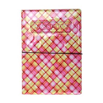 Woven Plaid Passport Holder 1 pc