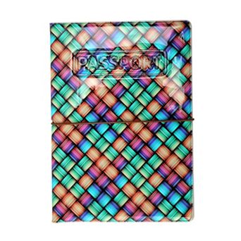 Woven Plaid Passport Holder 1 pc