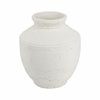 TOEMOA Round Terracotta Vase with Natural Finish for Home Decor