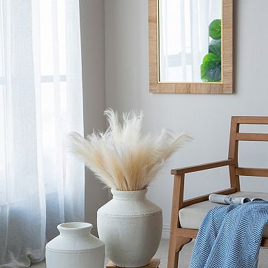 TOEMOA Round Terracotta Vase with Natural Finish for Home Decor