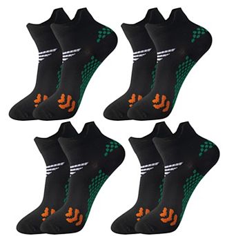 Non Slip Grip Athletic Ankle Socks Yoga Pilates Workout Socks Cushioned Sports Socks 4 Pack