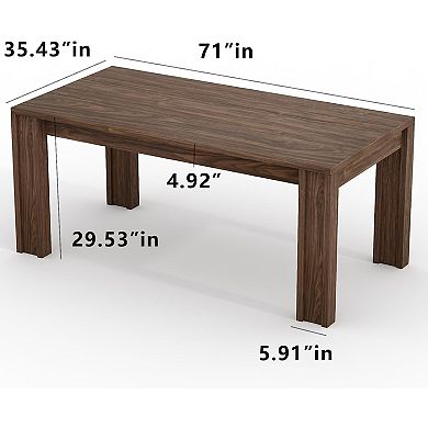 Dining Table for 6-8, Rectangular Farmhouse Kitchen Dining Room Table, for Apartment, Kitchen