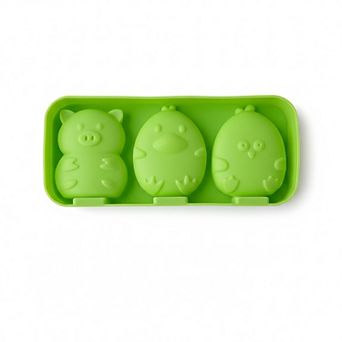Silicone Animal Ice Mold Tray Cute Pig Duck Chick Shape Reusable Freezer Mold Set 2 pc