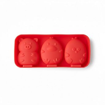 Silicone Animal Ice Mold Tray Cute Pig Duck Chick Shape Reusable Freezer Mold Set 2 pc