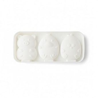 Silicone Animal Ice Mold Tray Cute Pig Duck Chick Shape Reusable Freezer Mold Set 2 pc