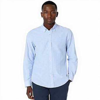 Casual Long Sleeve Oxford Shirt for Men