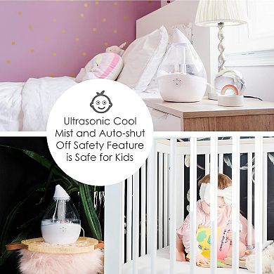 Droplet Cool-Mist Humidifier with Vapor Tray, 0.5. Gal.