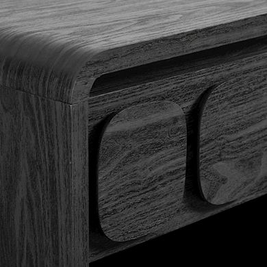 Wooden Nightstand with Single Drawer and Modern Design