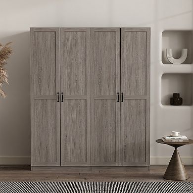 MANHATTAN COMFORT Cornelia Modern 30-Inch 7-Shelf Storage Cabinet Set of 2