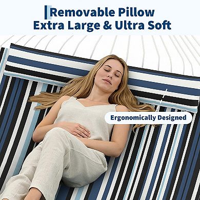 Extra-Large Hanging Hammock, Spacious & Comfortable Bed for Garden, Patio, Backyard