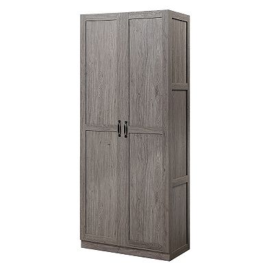 MANHATTAN COMFORT Cornelia 30-Inch 4-Shelf Storage Cabinet 2-Piece Set