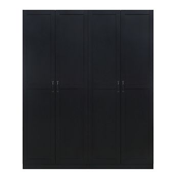 MANHATTAN COMFORT Cornelia 30-Inch 4-Shelf Storage Cabinet 2 pc Set