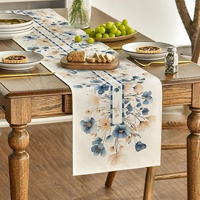 Bloom Floral Spring Table Runner 13x72 Inch Seasonal Kitchen Dining Decor