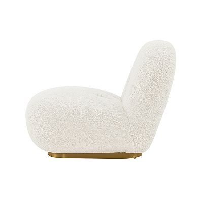 MANHATTAN COMFORT Edina Boucle Upholstered Lounge Chair Set of 2