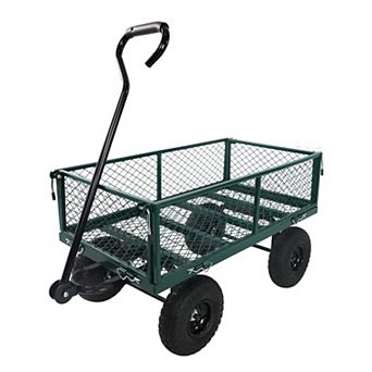 WOW PIONEER Heavy Duty Foldable Garden Utility Cart with Removable Sides