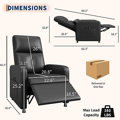 ANIXOL Power Recliner Chair with USB and Storage