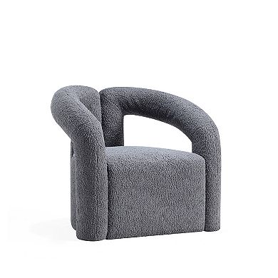 MANHATTAN COMFORT Boucle Upholstered Lounge Chair Set of 2