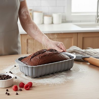 2-Piece Pumpkin and Leaf Silicone Loaf Cake Mold Set Nonstick Fall Baking Pan