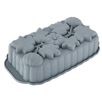 2 pc Pumpkin and Leaf Silicone Loaf Cake Mold Set Nonstick Fall Baking Pan