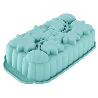 2 pc Pumpkin and Leaf Silicone Loaf Cake Mold Set Nonstick Fall Baking Pan