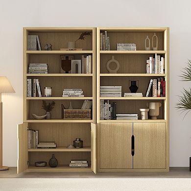 MANHATTAN COMFORT Rivington Modern 40.2-inch Bookcase Cabinet Set of 2