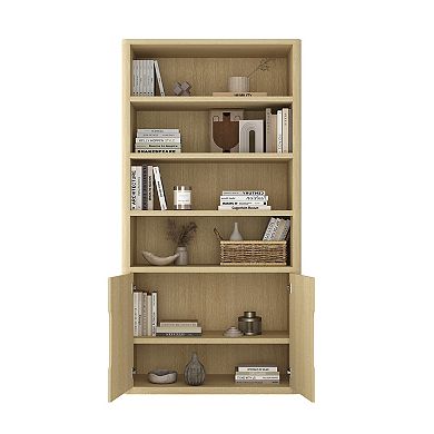 MANHATTAN COMFORT Rivington Modern 40.2-inch Bookcase Cabinet Set of 2