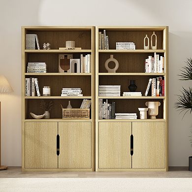 MANHATTAN COMFORT Rivington Modern 40.2-inch Bookcase Cabinet Set of 2
