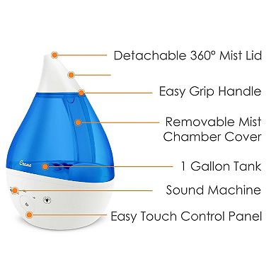 Drop 2.0 , 4-in-1 Cool-Mist Humidifier with Aroma Tray & Sound Machine