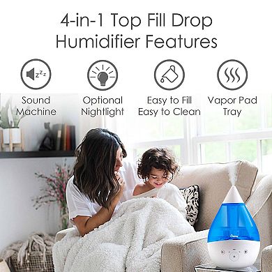 Drop 2.0 , 4-in-1 Cool-Mist Humidifier with Aroma Tray & Sound Machine