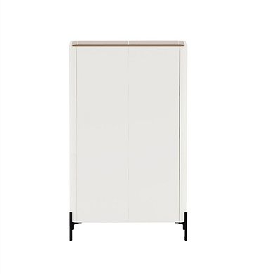 MANHATTAN COMFORT Abbey Modern 2-Piece Buffet & Bookcase Set