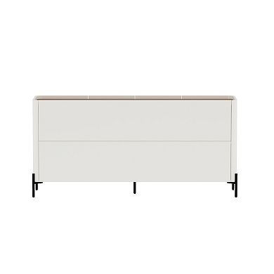 MANHATTAN COMFORT Abbey Modern 2-Piece Buffet & Bookcase Set