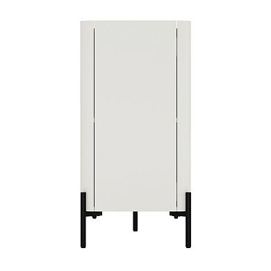 MANHATTAN COMFORT Abbey Modern 2-Piece Buffet & Bookcase Set