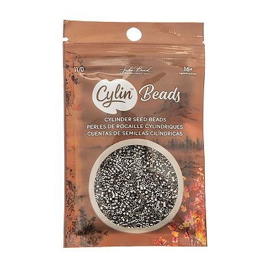 Cylin Bead 11/0 Glass Cylindrical Metallic Finish Seed Beads 25g Bag