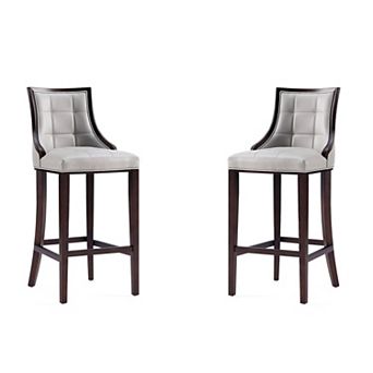 MANHATTAN COMFORT Fifth Avenue Upholstered Wood Barstool Set of 2