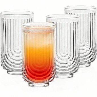Handcrafted Vintage Highball Glasses - Perfect for Cocktails, Juice, and More