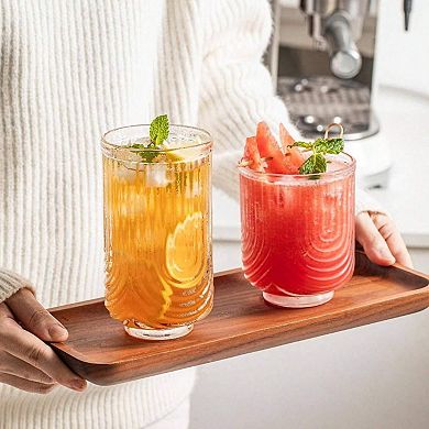Handcrafted Vintage Highball Glasses - Perfect for Cocktails, Juice, and More