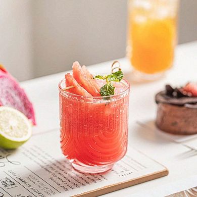 Handcrafted Vintage Highball Glasses - Perfect for Cocktails, Juice, and More