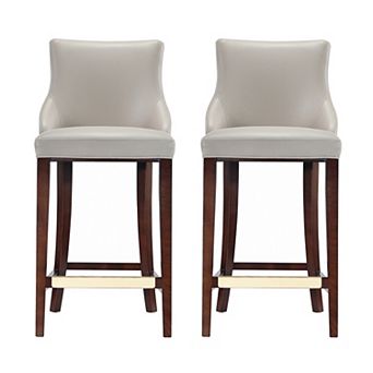 MANHATTAN COMFORT Shubert Upholstered Wood Barstool Set of 2