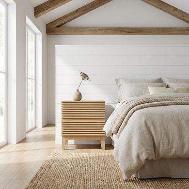 Two-Drawer Nightstand in Finish with Sturdy Build and Modern Style