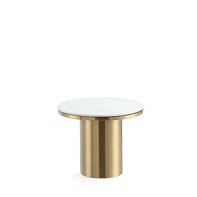 MANHATTAN COMFORT Glenn Modern Glam 2-Piece Coffee Table & End Table Set