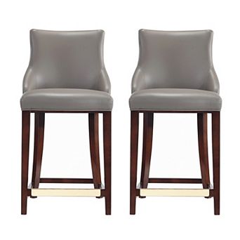 MANHATTAN COMFORT Shubert Upholstered Wood Counter Stool Set of 2