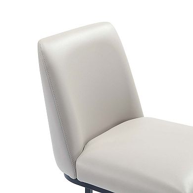 MANHATTAN COMFORT Serena Upholstered Metal Counter Stool Set of 2