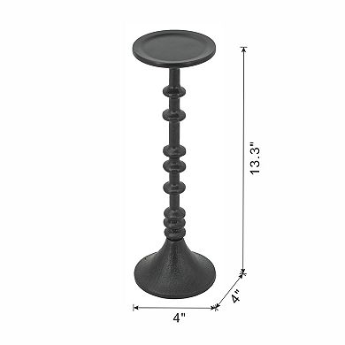TOEMOA Decorative Iron Candle Holder with Slender Spindle Design Accent