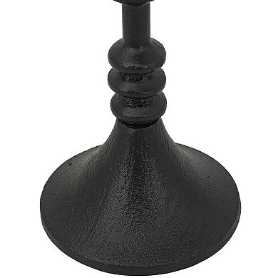 TOEMOA Decorative Iron Candle Holder with Slender Spindle Design Accent