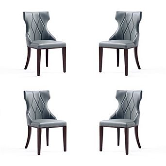 MANHATTAN COMFORT Reine Faux Leather Upholstered Dining Chair Set of 4