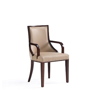 MANHATTAN COMFORT Grand Traditional Upholstered Dining Armchair Set of 2