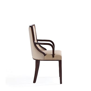 MANHATTAN COMFORT Grand Traditional Upholstered Dining Armchair Set of 2