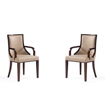 MANHATTAN COMFORT Grand Traditional Upholstered Dining Armchair Set of 2