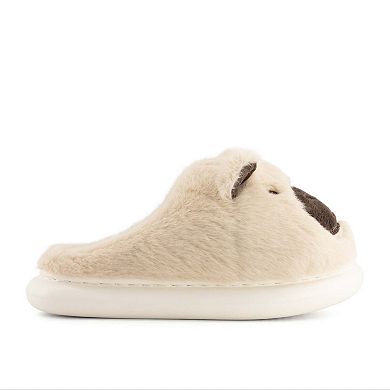 Andrea Women’s Cozy Animal Slippers with Plush Faux Fur 90211