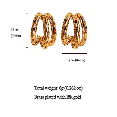 Women's Hollow Out Hoop Earrings - 2.5cm Diameter Hoops